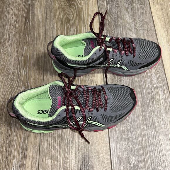 ASICS Gel-Sonoma Gray Pink Green Womens US Size 6 Running Sneaker Shoes T4F7N - Picture 2 of 11